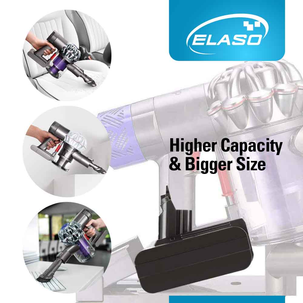 4.0Ah Replacement Battery and 3x Washable Pre Filter for Dyson V6 DC58 DC59 DC62 DC74 SV03 SV05 SV06 SV09 Animal Absolute Handheld Vacuum