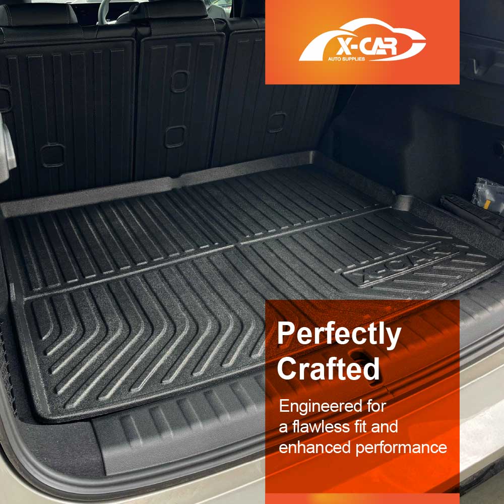 3D All Weather Boot Liner Back Seat Protector Combo for BMW iX1 2023-2025 Heavy Duty Car Kick Mats Cover Cargo