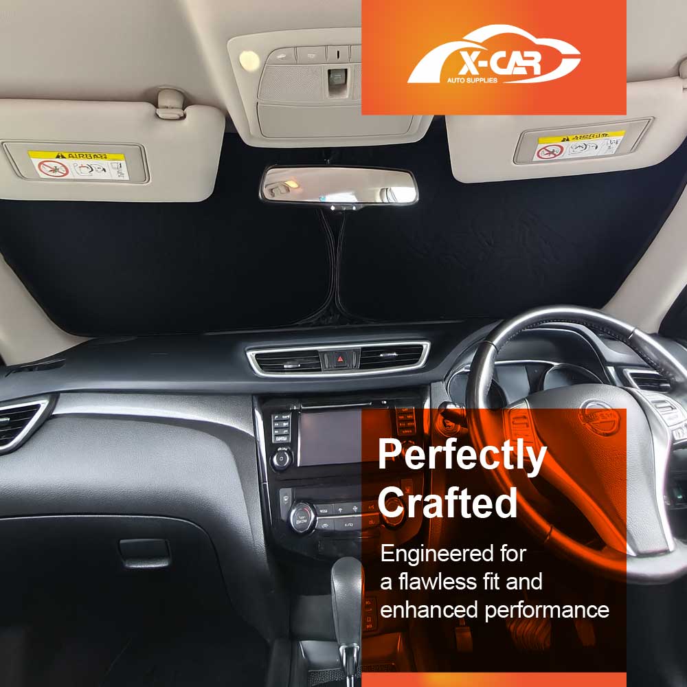 WindScreen Sun Shade for Nissan X-trail 2013-2021 Blocks UV Rays Sun Visor Protector Foldable Sunshade