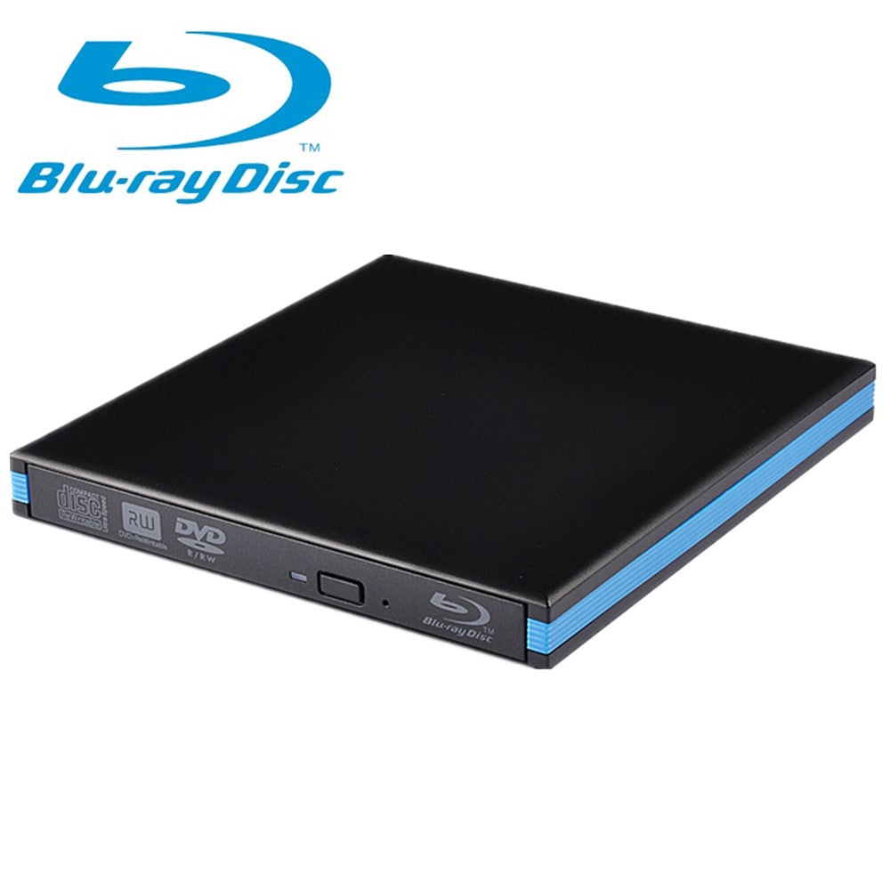 USB 3.0 External Portable Blu-Ray Combo Player DVD CD Burner ReWriter Drive 3D for Windows 10 8 7 XP,Mac OS,Linus Laptop Desktop