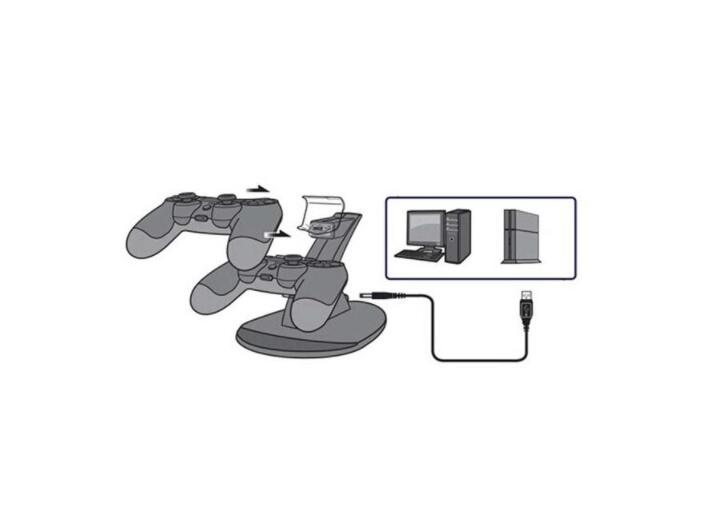 Xbox One Dual USB Controller Charger Dock Station Charging Stand with LED
