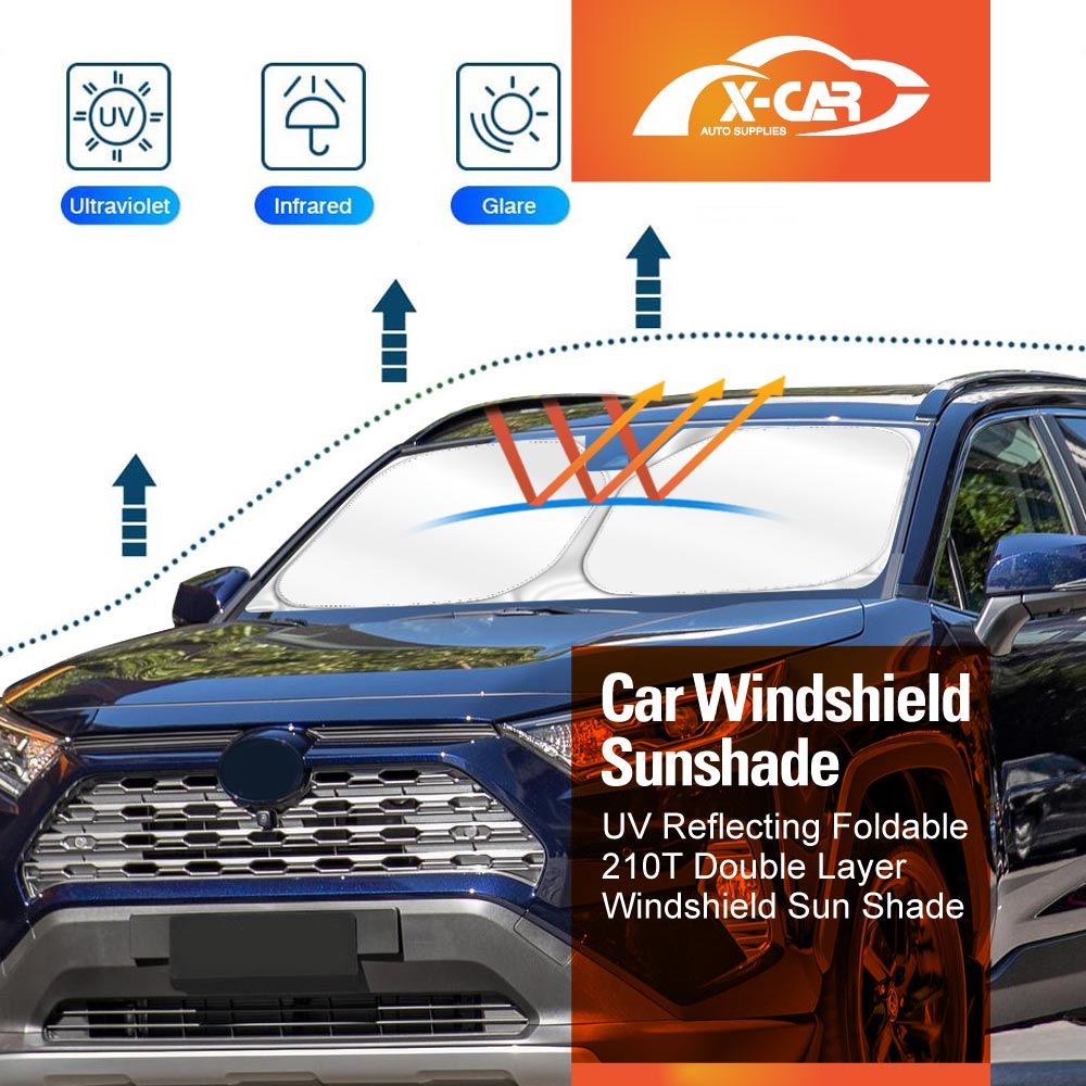 WindScreen Sun Shade for Toyota RAV4 2019-Onwards Blocks UV Rays Foldable Custom Wind Screen Sun Visor Protector