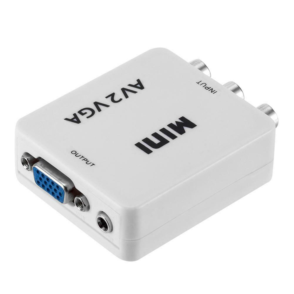 AV2VGA RCA Composite AV CVBS 3RCA to VGA HD Video Cable Converter Adapter with 3.5mm Audio