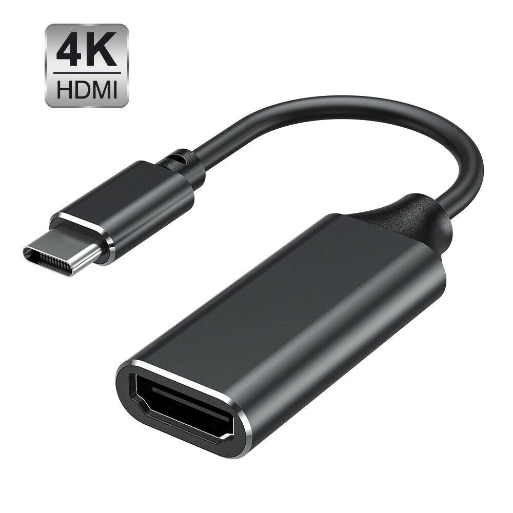 4K USB-C Type C USB 3.1 Male to HDMI Female HDTV Adapter Converter Cable for MacBook Pro,Dell XPS 12 13 15,Samsung Galaxy S9 S10 S20 S21