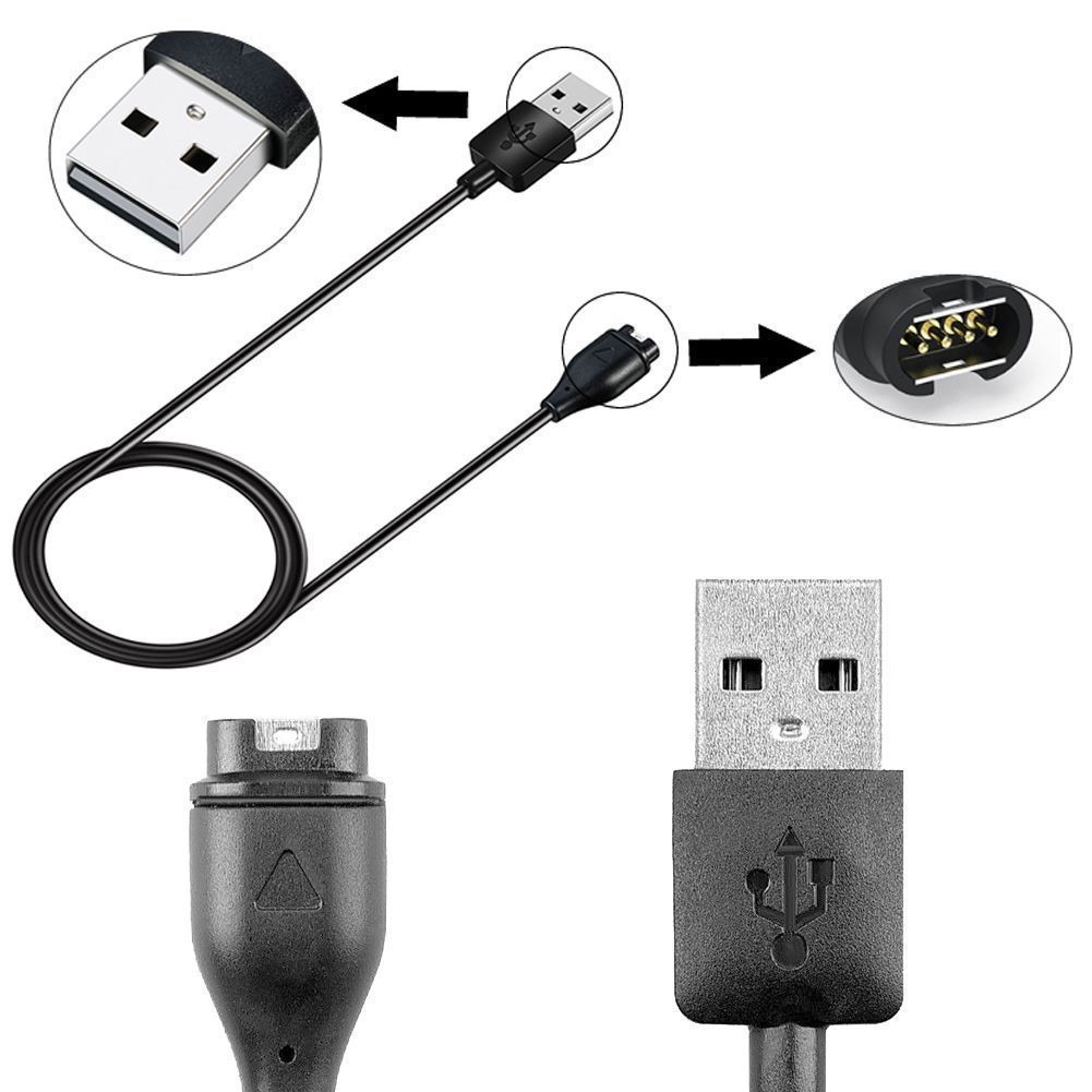 USB Charger Charging Cable for Garmin Vivoactive 3 4 4S/Fenix 5 5S 5X 6 6X/Quatix 5/Forerunner 935/Approach S60 X10/Vivosport/Vivomove 3 3S LUXE Style