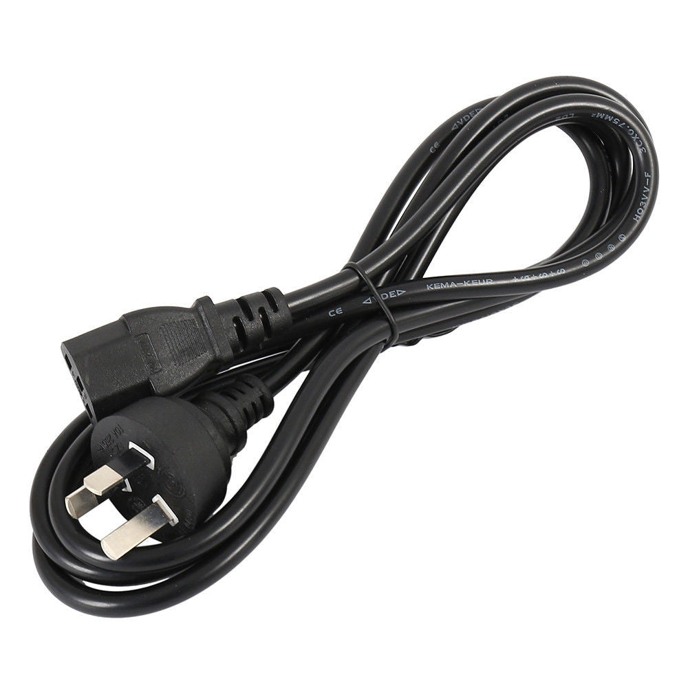 AU 3 Pin Mains Power Lead Cable Cord for PC Laptop Monitor Desktop Printer