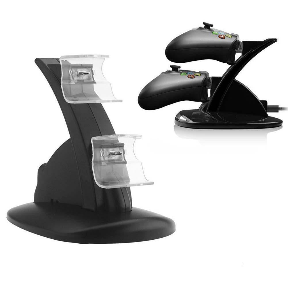 Xbox One Dual USB Controller Charger Dock Station Charging Stand with LED