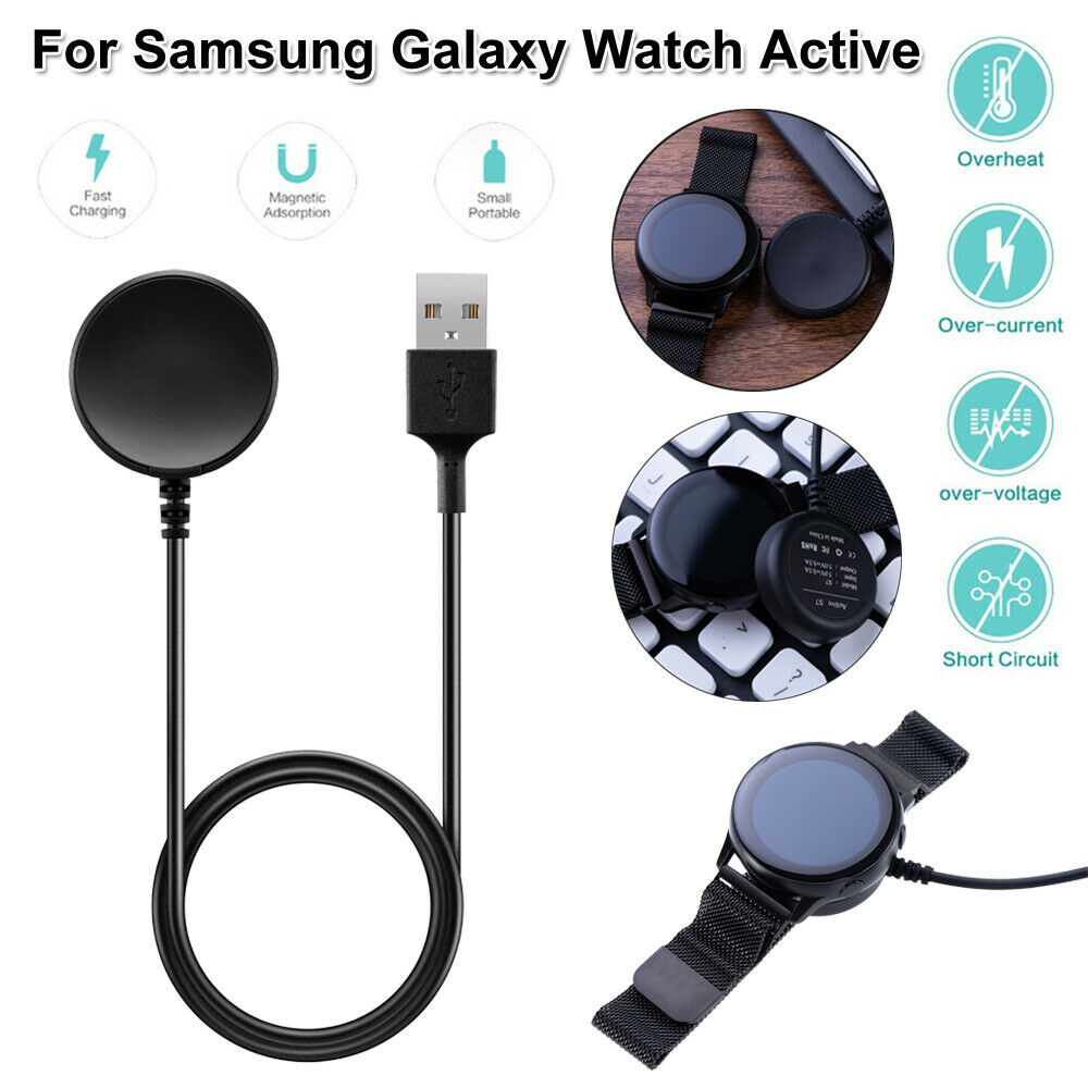 USB Charger Charging Dock Cradle Cable for Samsung Galaxy Watch 6, 6 Classic, 5, 5 Pro, 4, 4 Classic, Watch 3, Active1, Active2