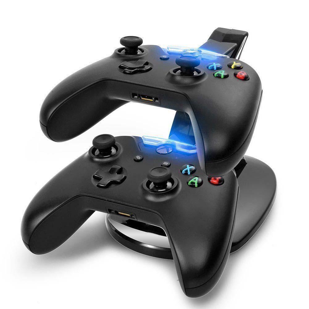 Xbox One Dual USB Controller Charger Dock Station Charging Stand with LED