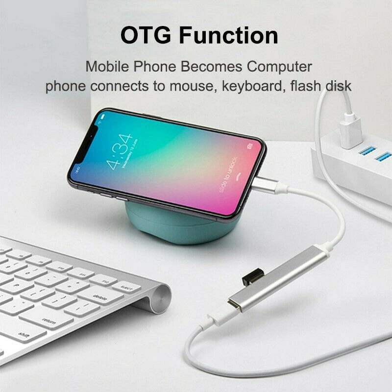 USB C HUB 3.0 Type C 4-Port Multi-Splitter OTG Adapter for PC Android Laptop Mac