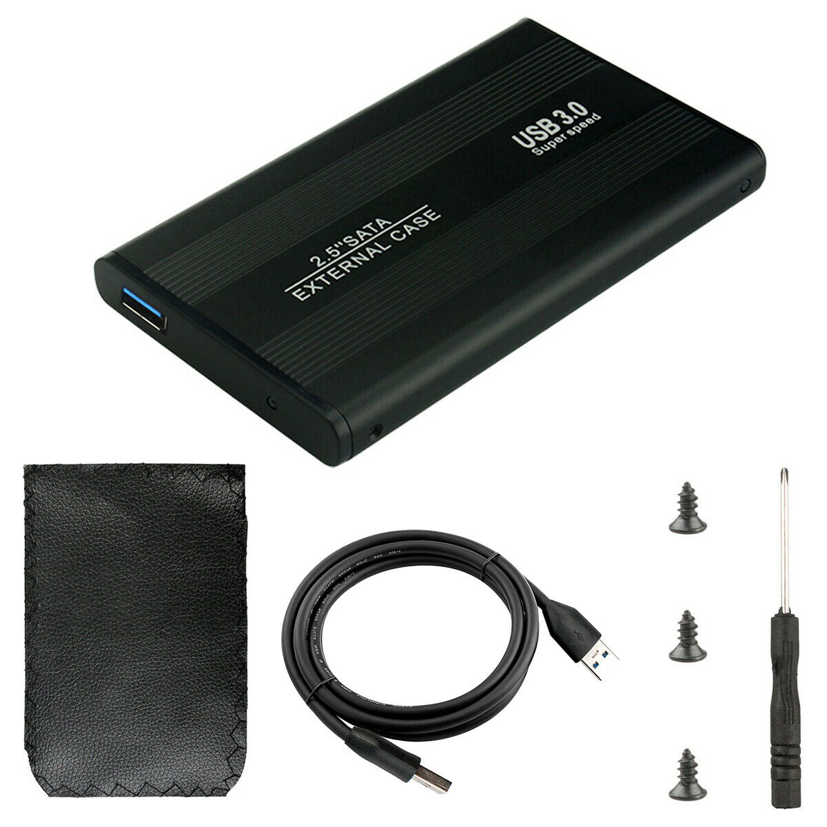USB 3.0 External Backup Hard Drive Slim Case Enclosure 2.5" Portable HDD Sata SSD