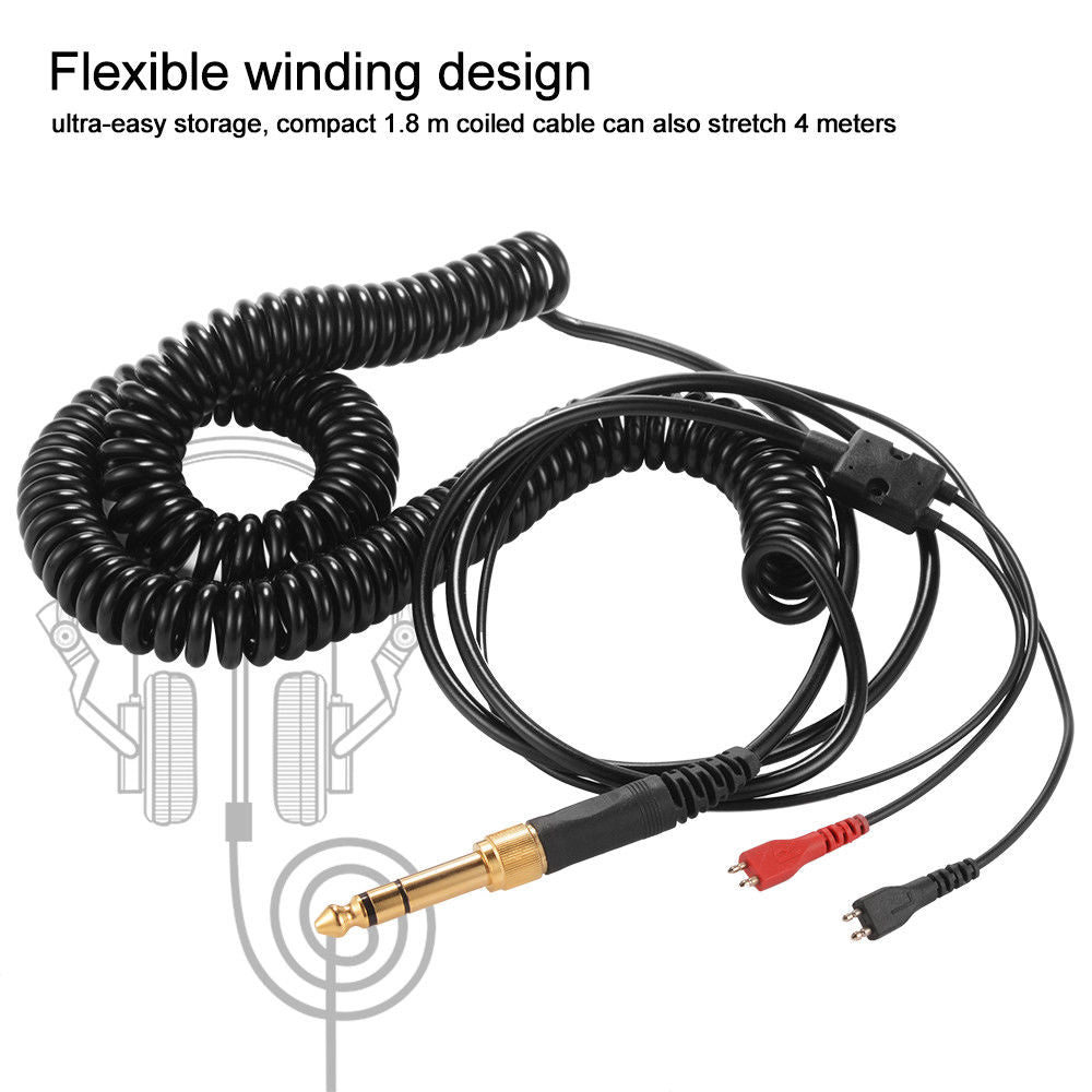 Audio Cable Wire Cord for Sennheiser HD25 HD250 HD265 HD430 HD480 HD535 HD540 HD545 HD560 HD565 HD580 HD600 HD650 Headphones