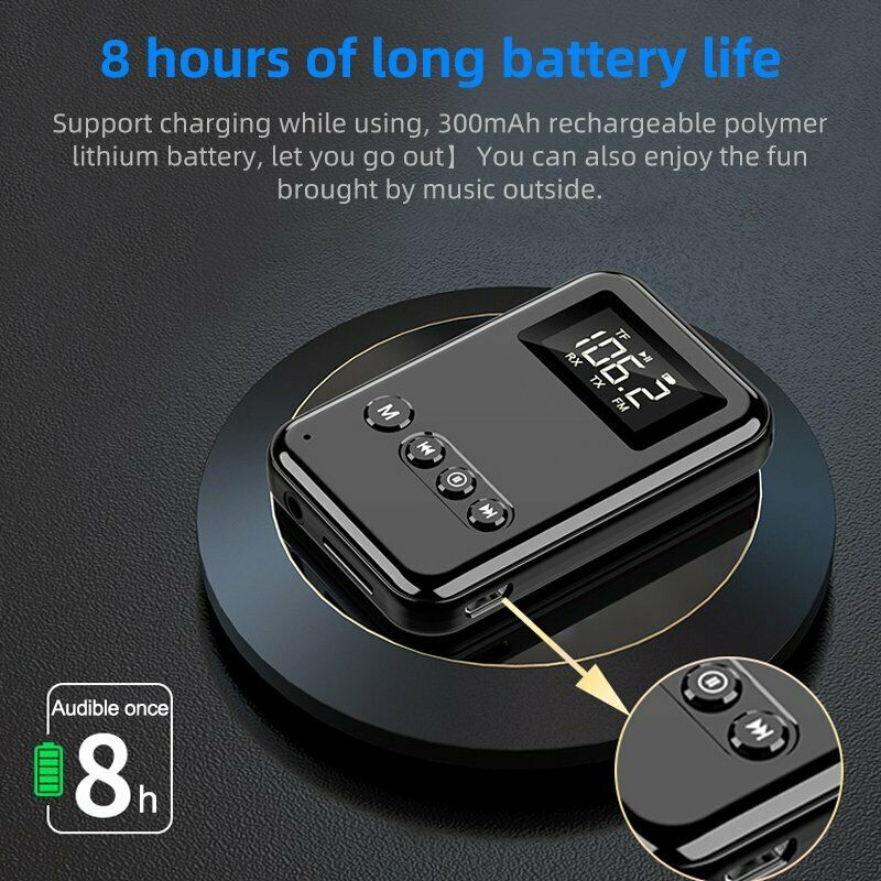 5-in-1 Bluetooth 5.0 Adapter for Audio Transmitter/Receiver 3.5mm Stereo Audio