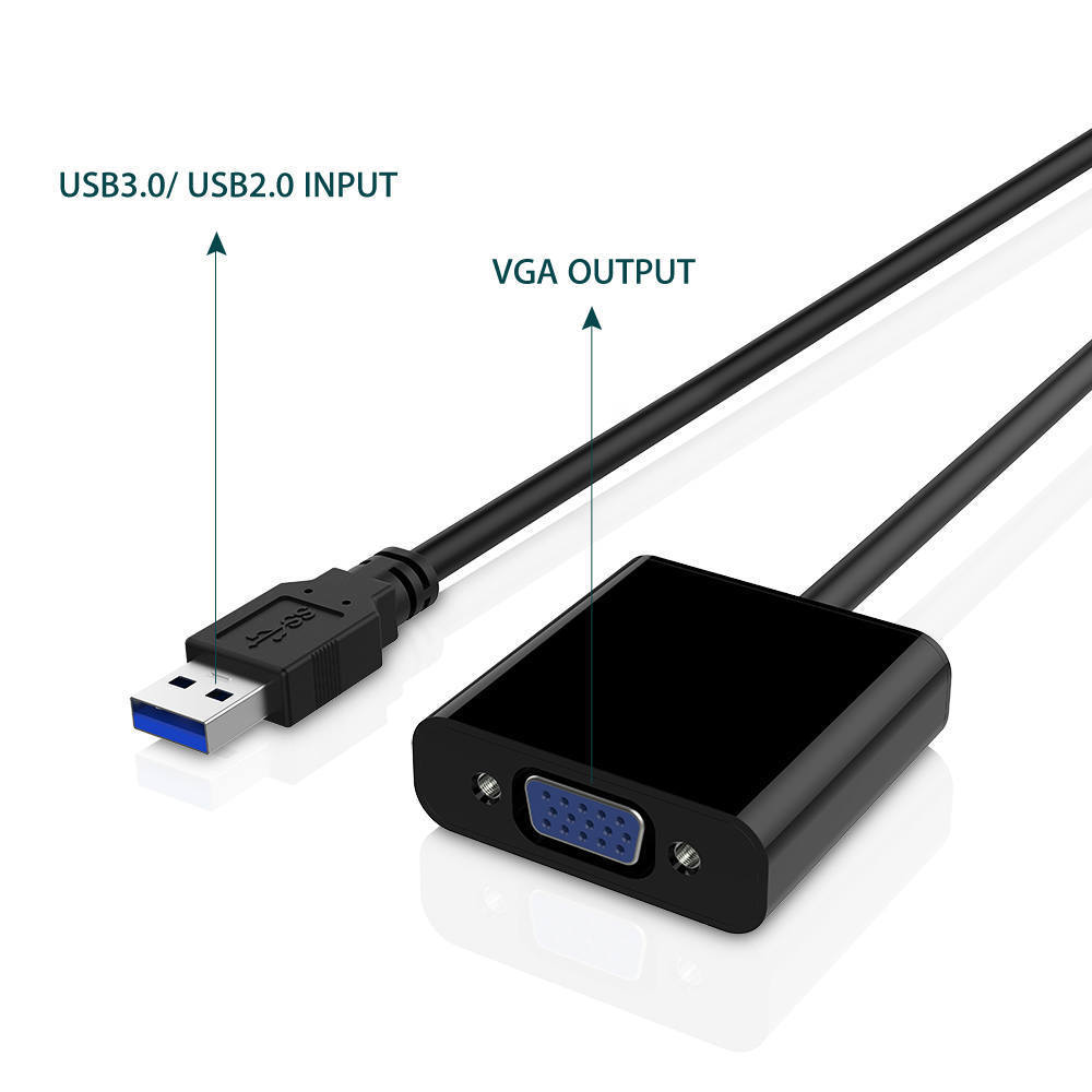USB 3.0 to VGA Multi Display Adapter External Video Card Cable For Window XP/7/8/Vista
