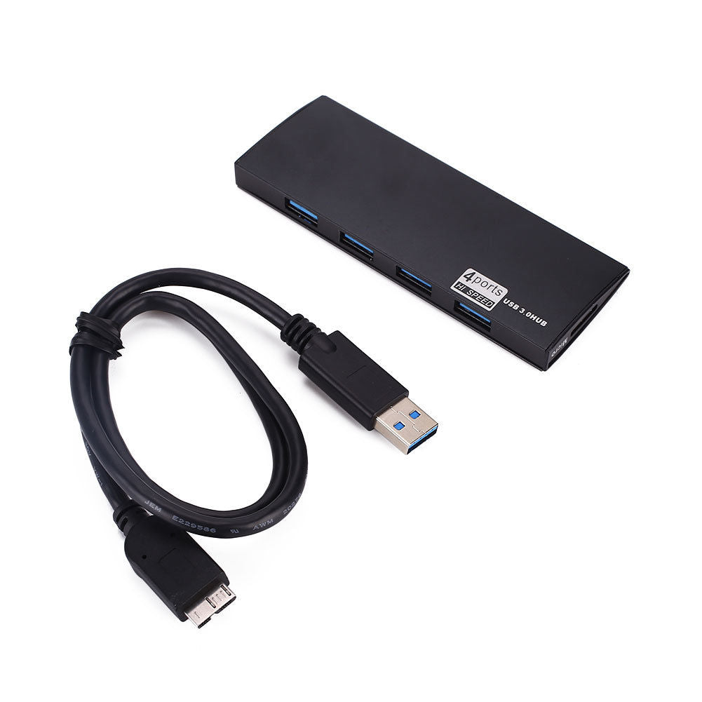 Aluminium Multi USB 3.0 Hub 4 Port High Speed 5 Gbps Ultra Slim Compact Expansion Smart Splitter