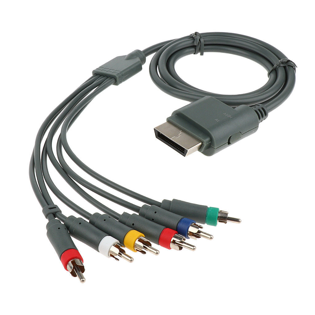 Microsoft Xbox 360 Composite Component HD TV HDTV RCA AV Audio Video Cord Cable