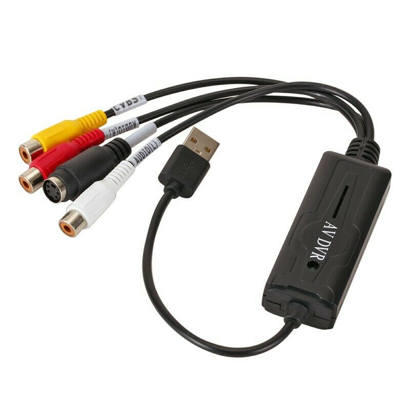 USB 2.0 video audio capture RCA adapter VHS to DVD HDD TV Converter card win 10