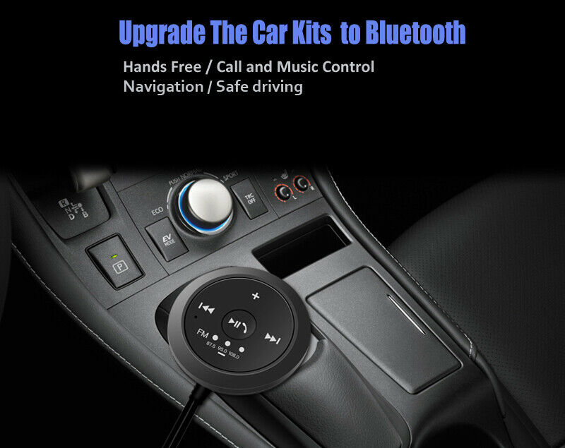AUX-in Bluetooth Wireless Receiver Adapter FM Transmitter for Car Stereo Audio