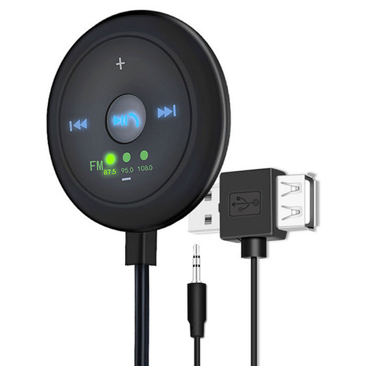 AUX-in Bluetooth Wireless Receiver Adapter FM Transmitter for Car Stereo Audio