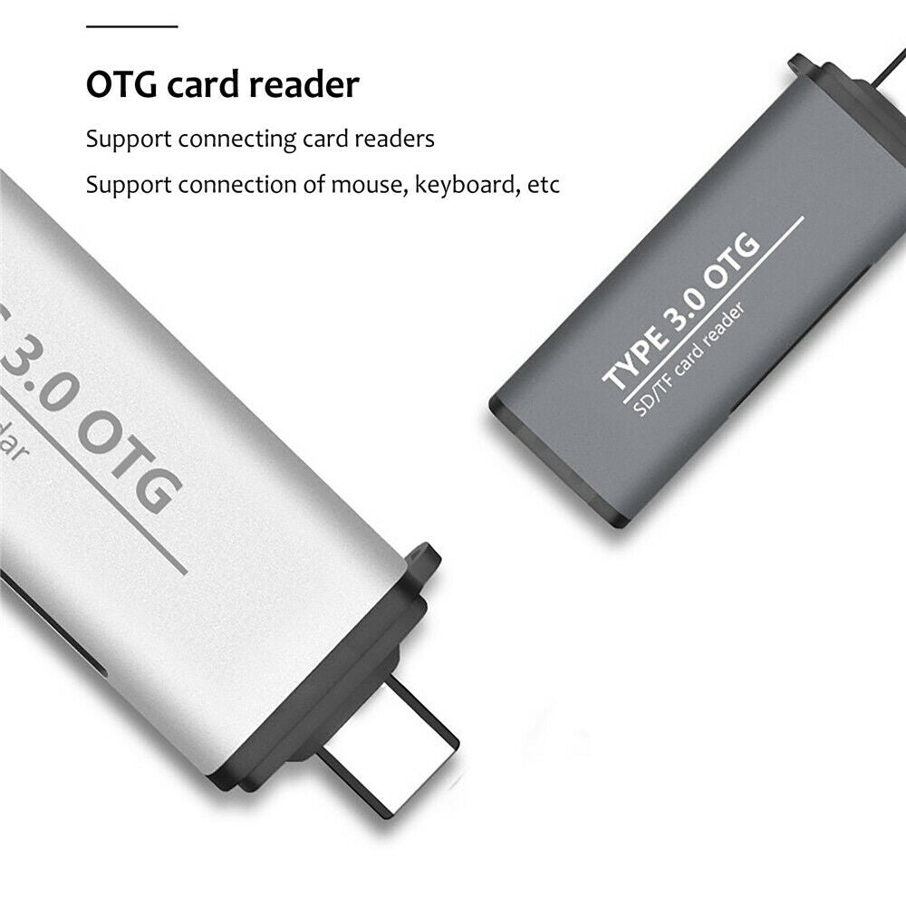 USB C SD/ Micro SD/ TF Memory Card Reader Type-C to Female USB 3.0 OTG Memory Adapter Phone Laptop Computer