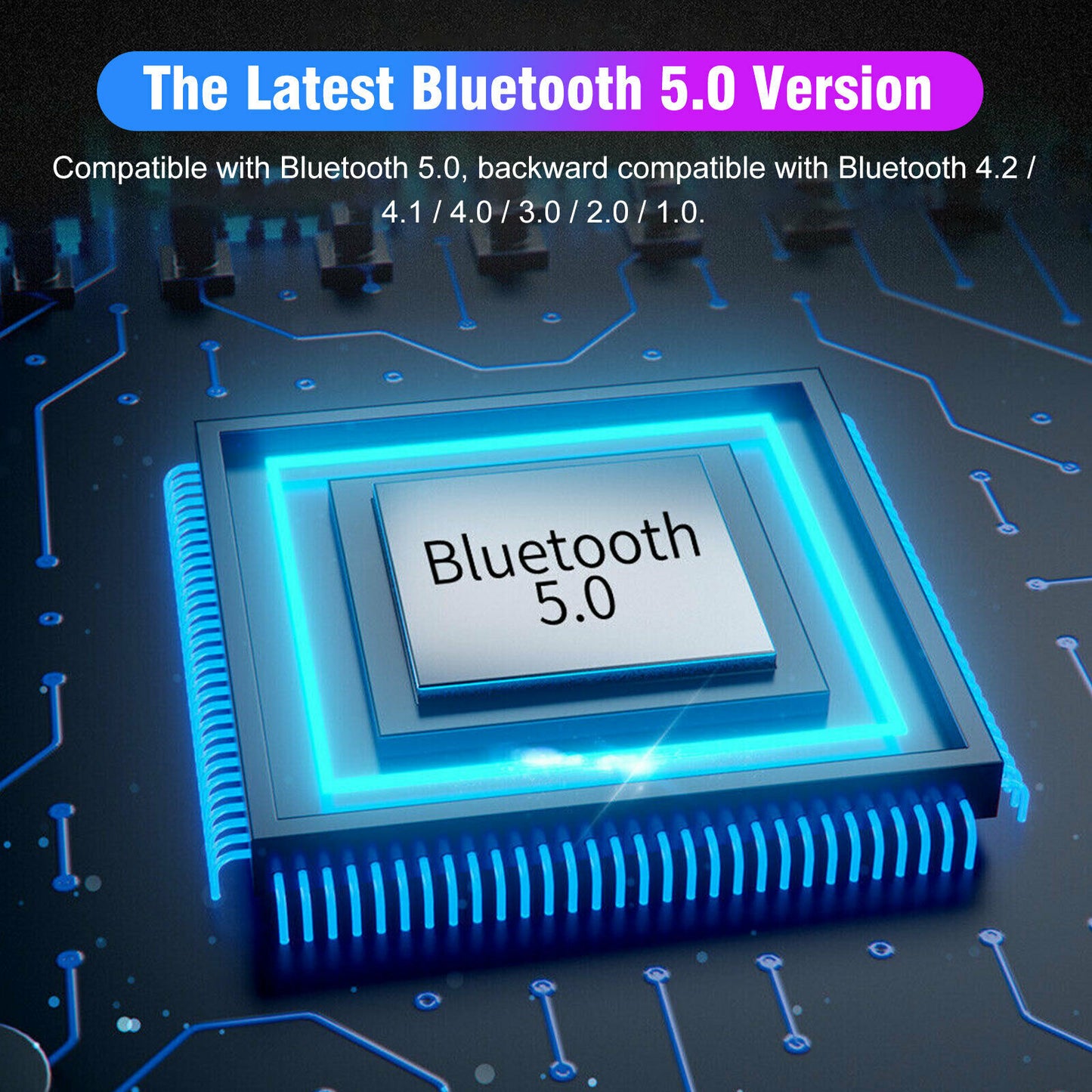 USB Bluetooth 5.0 Receiver Wireless 3.5mm AUX NFC to 2 RCA Audio Stereo Adapter