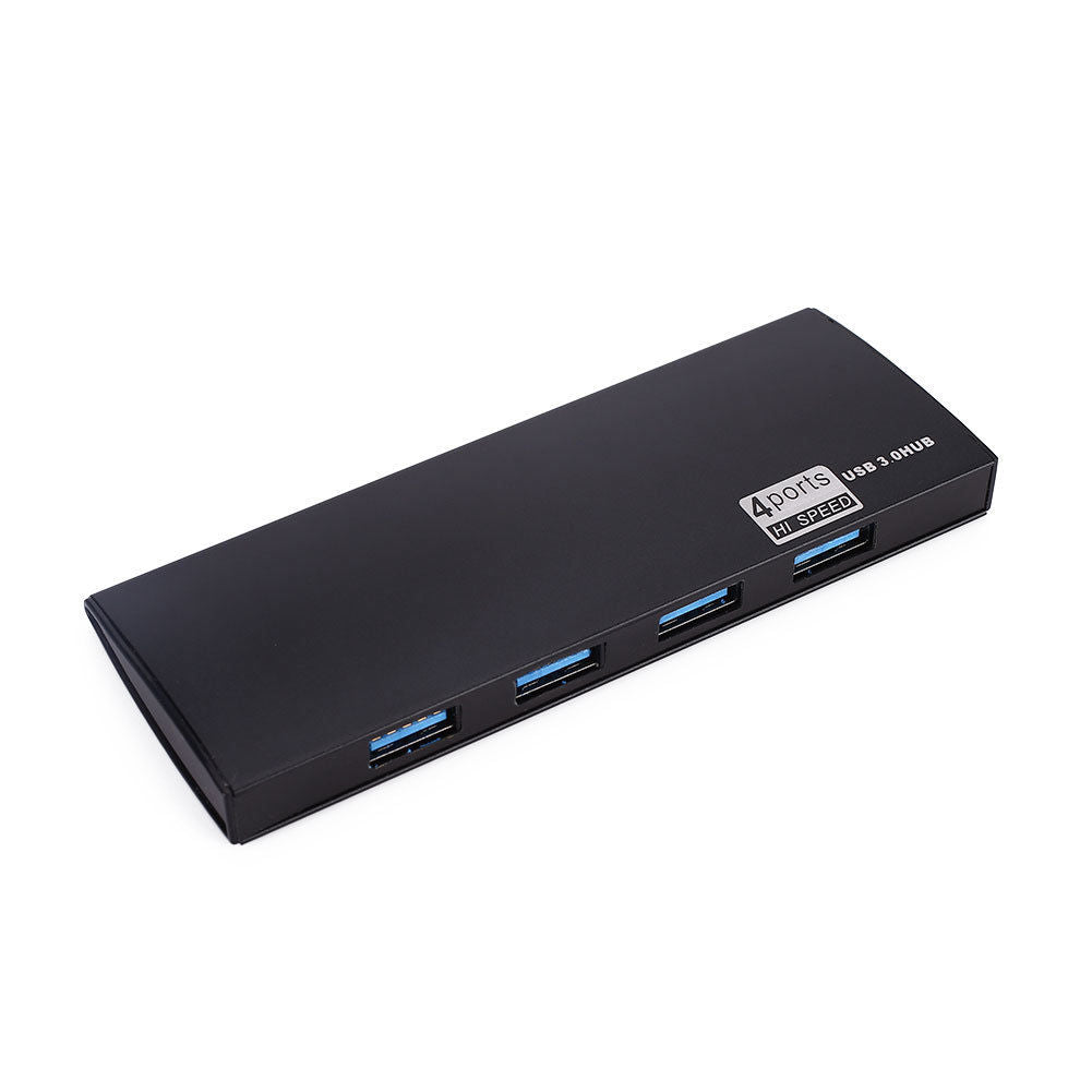 Aluminium Multi USB 3.0 Hub 4 Port High Speed 5 Gbps Ultra Slim Compact Expansion Smart Splitter