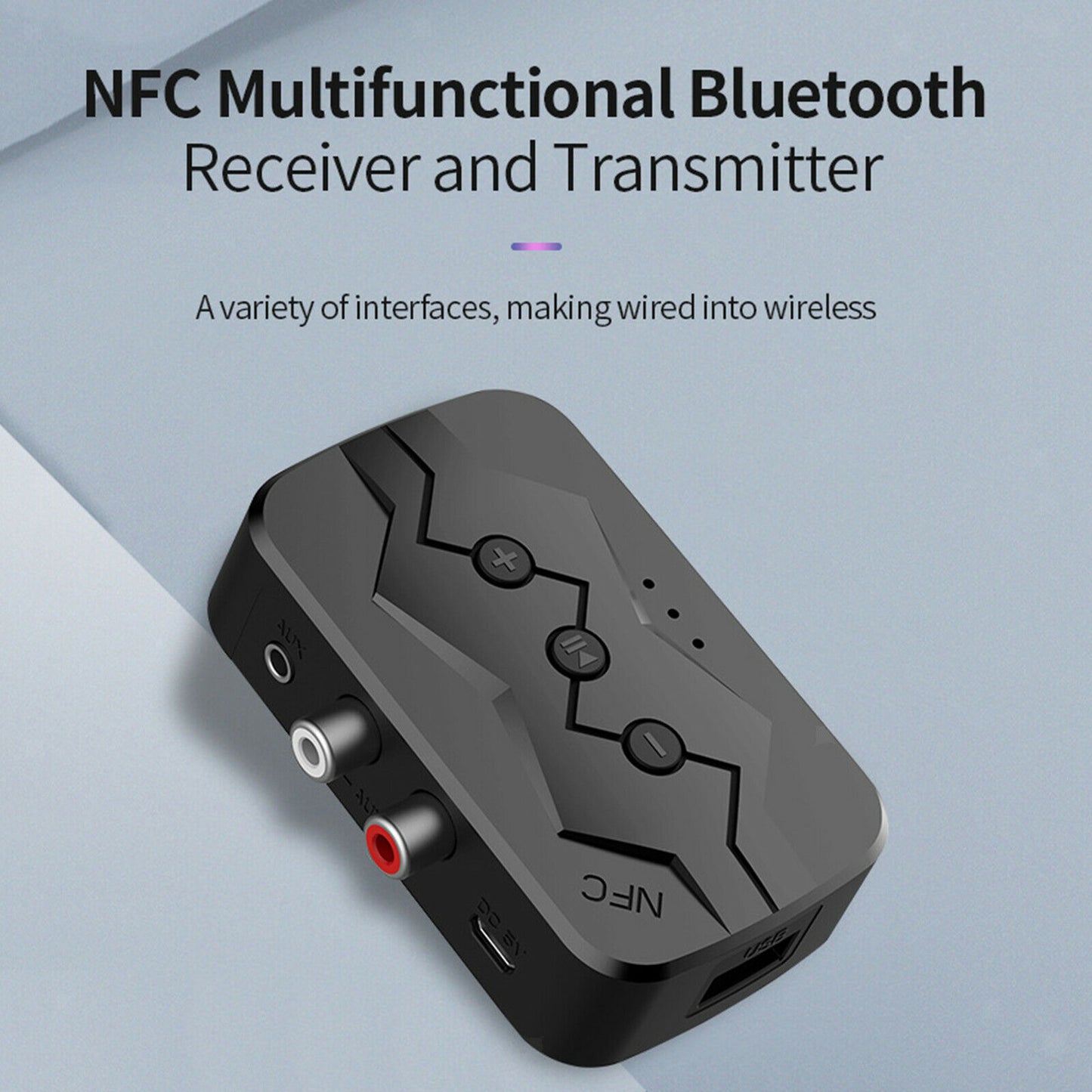 Bluetooth Receiver NFC Bluetooth Transmitter Supports TF Card USB To Play RCA Call 5.0 Interference All-in-one
