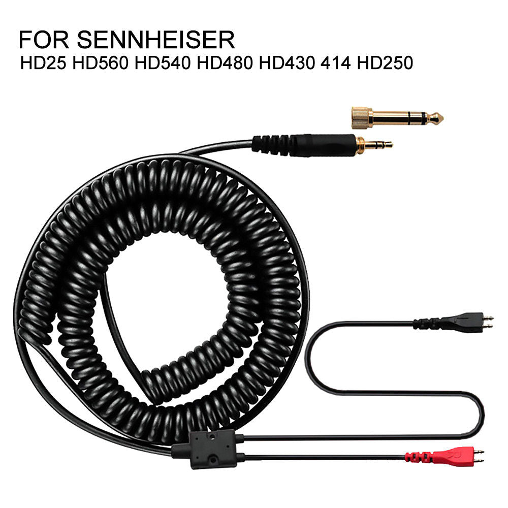 Audio Cable Wire Cord for Sennheiser HD25 HD250 HD265 HD430 HD480 HD535 HD540 HD545 HD560 HD565 HD580 HD600 HD650 Headphones