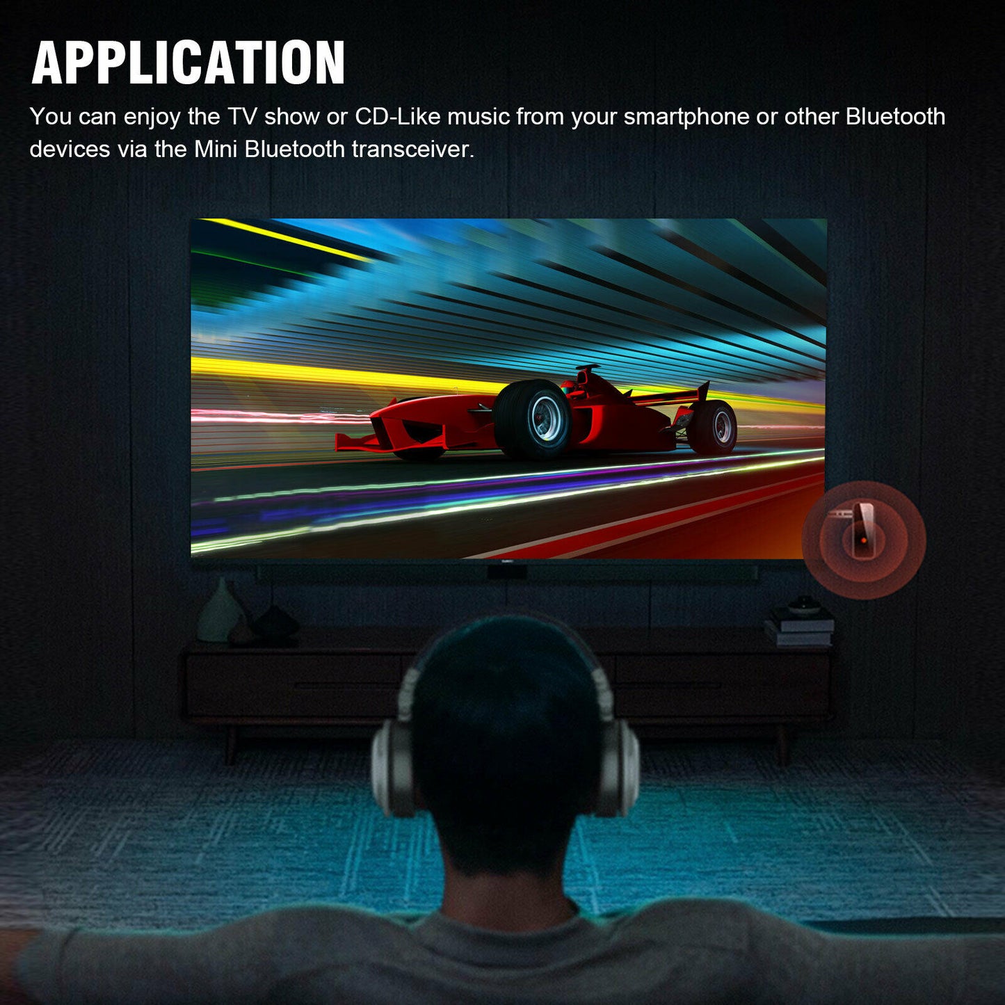 Bluetooth 5.0 Wireless Audio Adapter Transmitter Receiver 2-in-1 with 3.5mm for TV PC Stereo System Headphones Car Speaker