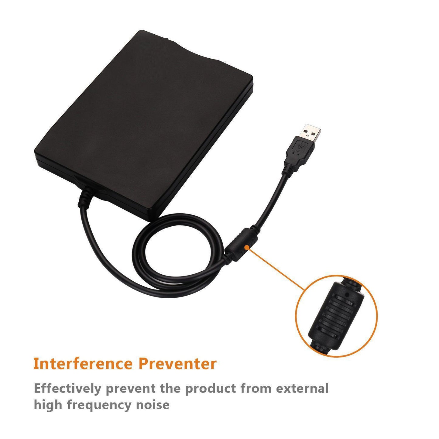 USB External FDD 3.5-inch 1.44MB Diskette Floppy Disk Drive for Laptop PC