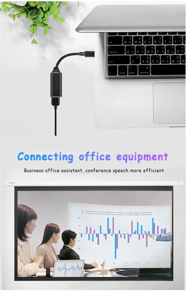 4K USB-C Type C USB 3.1 Male to HDMI Female HDTV Adapter Converter Cable for MacBook Pro,Dell XPS 12 13 15,Samsung Galaxy S9 S10 S20 S21