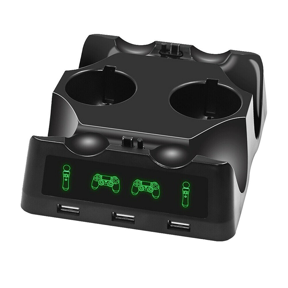 4 in 1 Charger Charging Dock Stand For Sony PS4 Playstation 4 VR PSVR Move and Dualshock Controllers