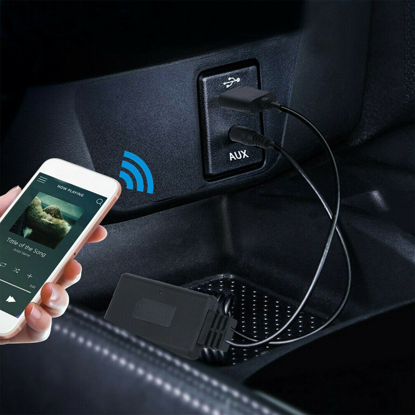 Bluetooth 5.0 Receiver Adapter USB + 3.5mm Jack Stereo Audio For Car AUX Speaker