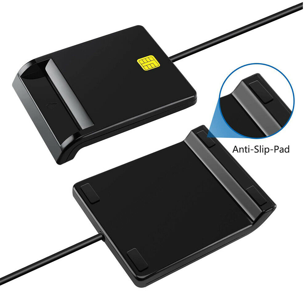 USB Smart Card Reader Common Access CAC ID IC ATM Bank Card Cloner Connector