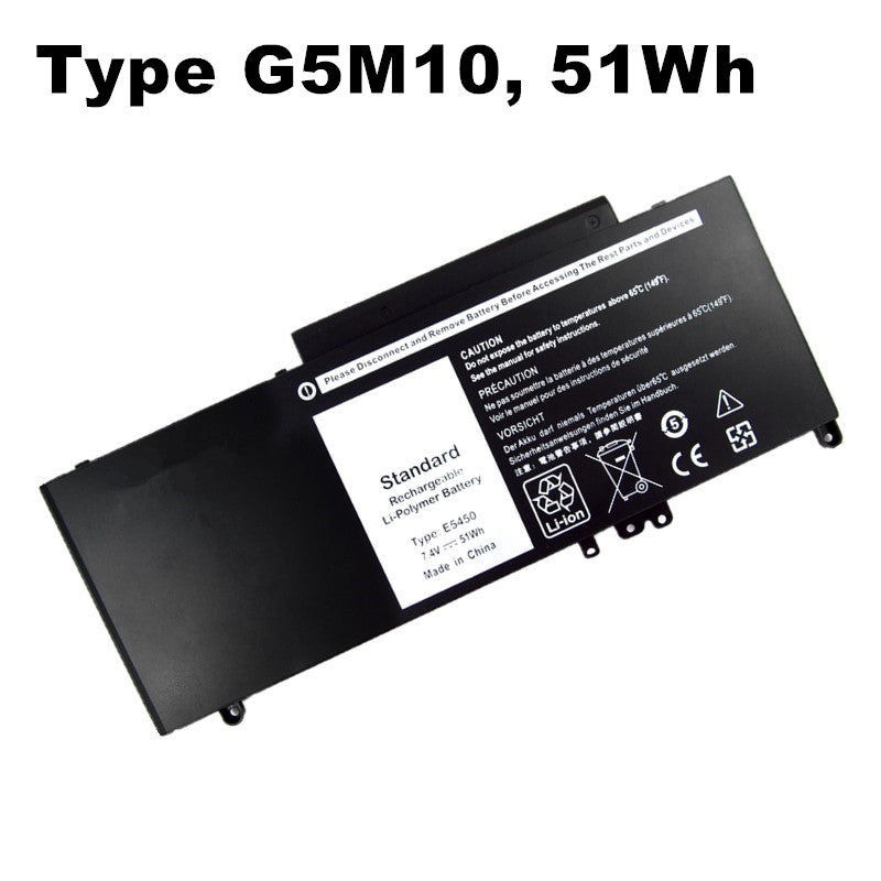 51Wh Dell Latitude E5450 E5550 E5250 Laptop Replacement Battery, Only fit battery part # G5M10
