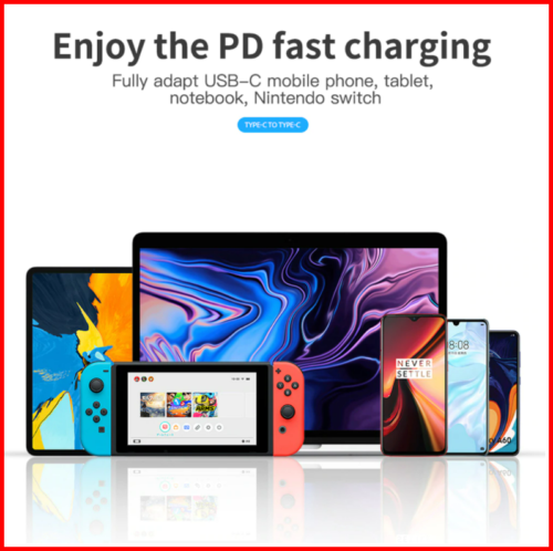 USB C to USB C Cable Type-C Super High Speed Charging Charger Cable For Samsung Galaxy S20 S10 S9 S8 A5 Tab A 10.1 8.0 Note 10 9 8