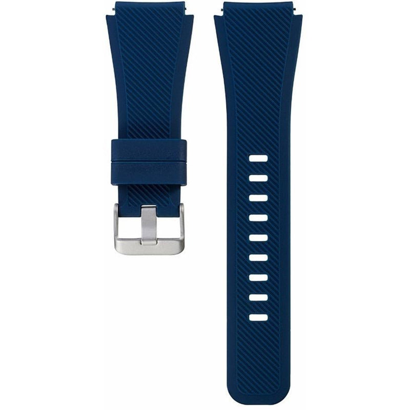 Blue Silicone Rubber Band for Samsung Galaxy Watch 3 45mm/Gear S3 Frontier/Classic 46mm
