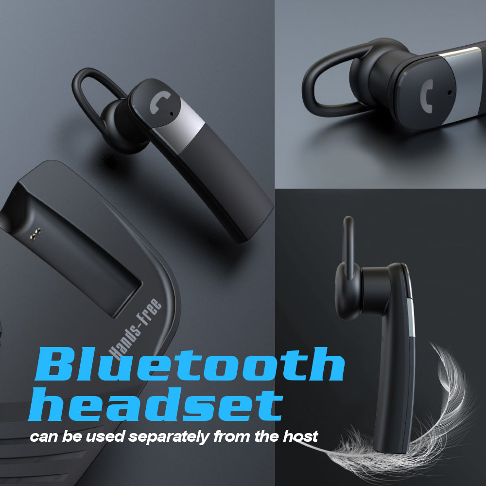 Handsfree Bluetooth Car Kit Receiver for Cell Phone with Visor Clip Speaker Support Siri Google Assistant Motion AUTO ON