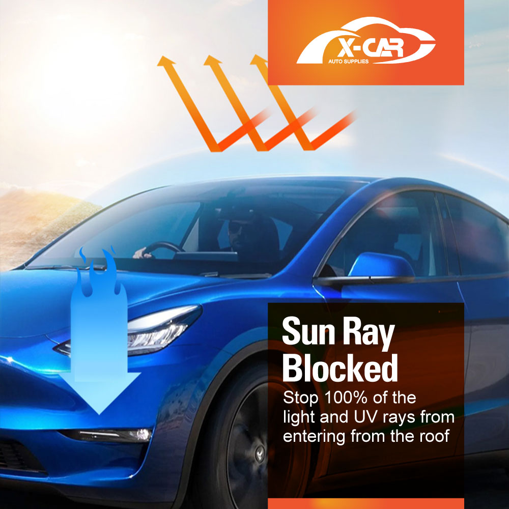 Tesla Model Y Glass Roof Sunroof Mesh Top Window Sun Blind Shade Sunshade with UV Heat Insulation Film and Port Window Shade Cream White Color