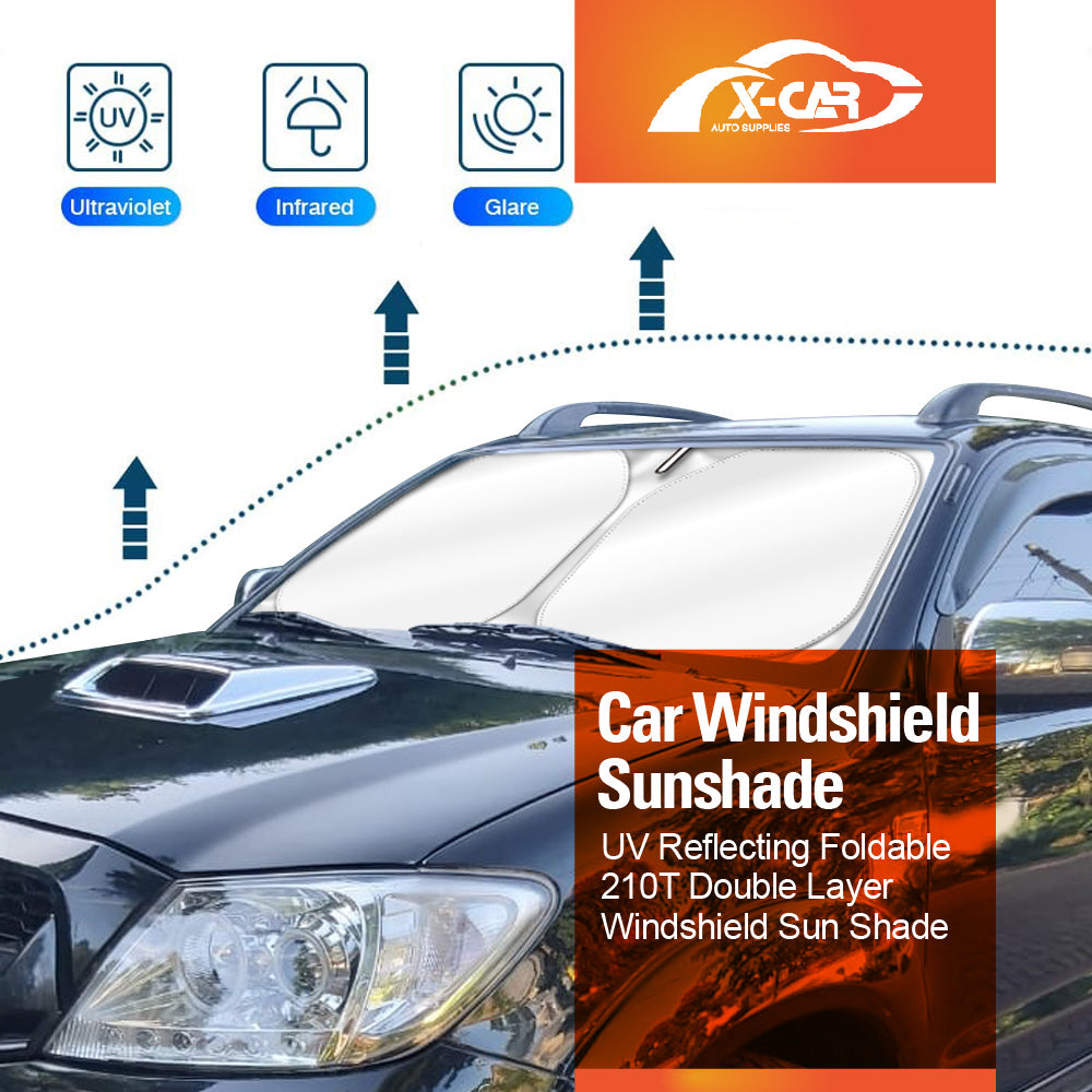 WindScreen Sun Shade for Toyota Hilux 2005-2015 Blocks UV Rays Sun Visor Protector Foldable Sunshade