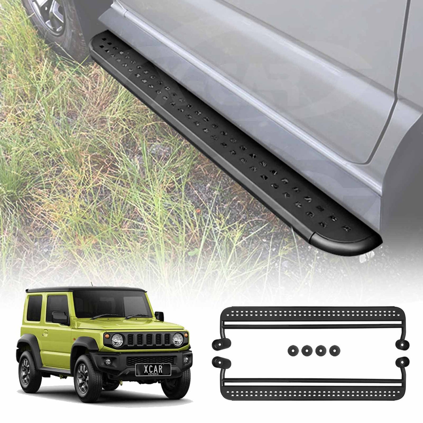 Side Step Bars for Suzuki Jimny 3-Door 2018-Onwards Door Step Pedal Panel Exterior Accessories 2PCS
