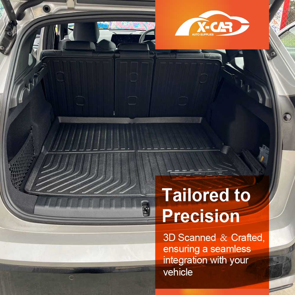 3D All Weather Boot Liner Back Seat Protector Combo for BMW iX1 2023-2025 Heavy Duty Car Kick Mats Cover Cargo
