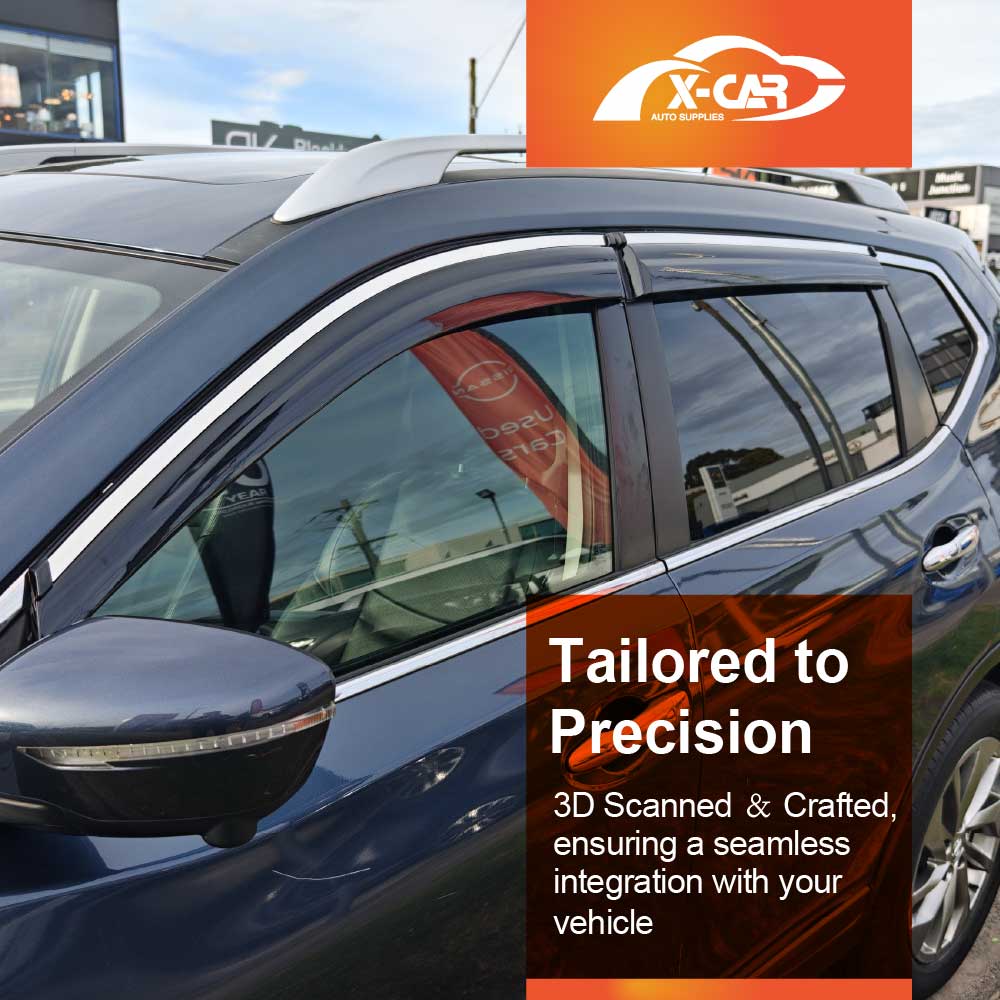 Weathershields for Nissan Xtrail X-trail T32 2013-2022 Car Weather Shields Wind Deflectors Window Sun Visor 4-Piece Set