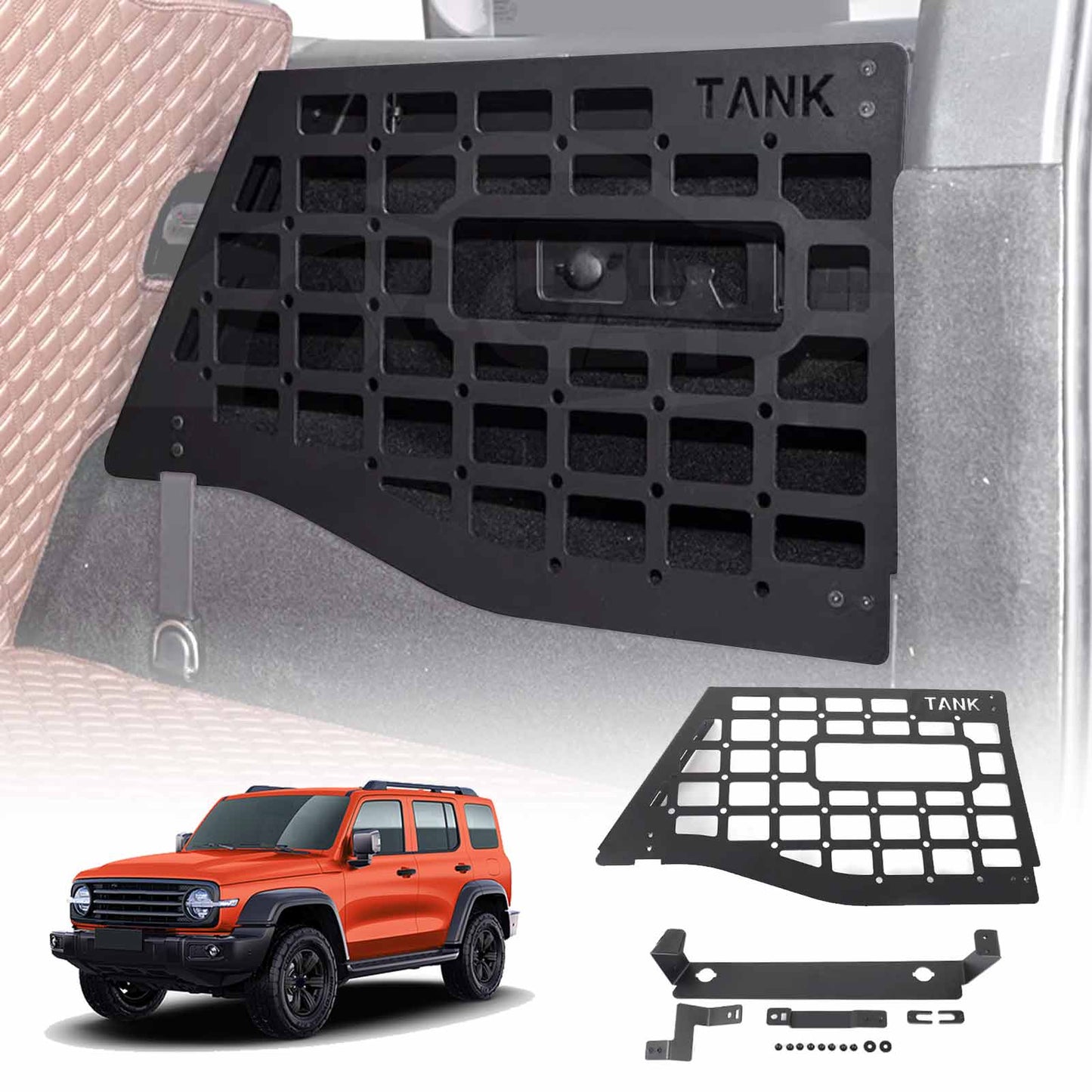 Trunk Storage Rack Left And Right For GWM Tank 300 2023-2025 Boot Side Storage Shelves Shelf Interior Modification Accessories