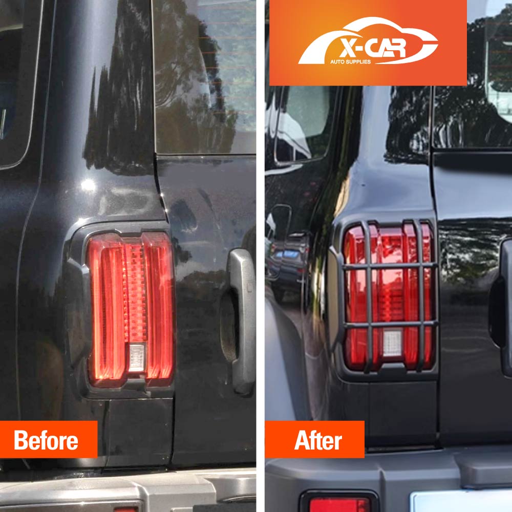 Tail Light Trim for GWM Tank 300 2023-2025 Matt Black Rear Lamp Taillight Frame Cover Guard Set of 2