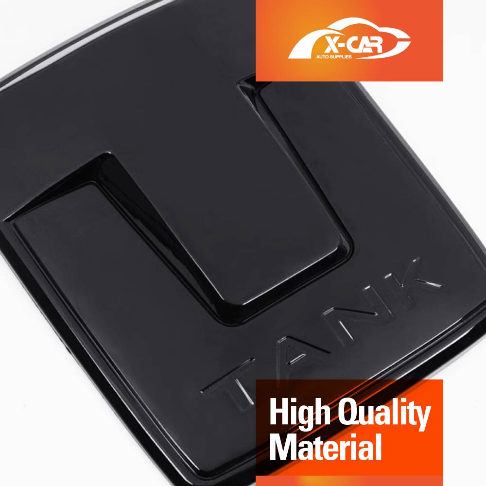Front Logo Badge for GWM Tank 300 2023-2025 Emblem Decals Sticker Cover Accessories Glossy Black