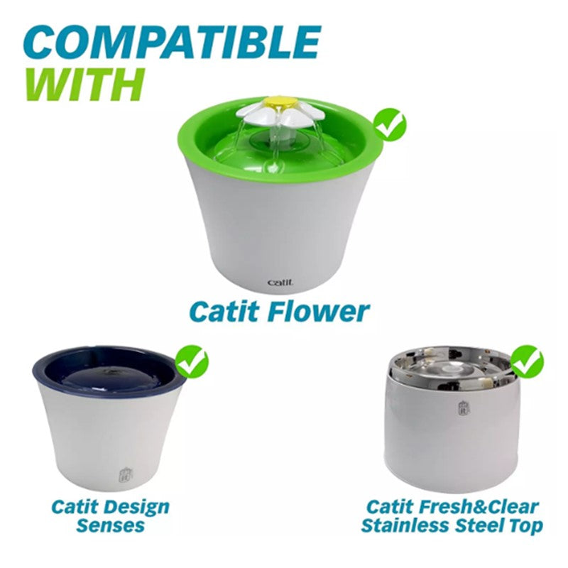 5 Packs Replacement Triple Action Water Filter for Catit Senses 2.0 Flower/Fresh & Clear/Design Senses Fountain