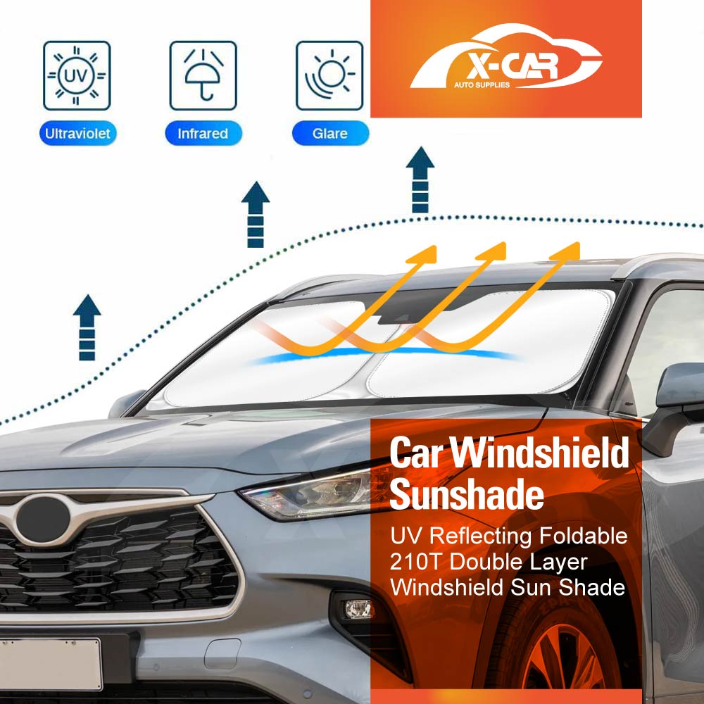 WindScreen Sun Shade for Toyota Kluger 2021-2025 Blocks UV Rays Sun Visor Protector Foldable Sunshade