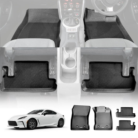 3D Floor Mats for Toyota GR86 2022-Onwards Heavy Duty All Weather Car Mats Carpet Liner Set