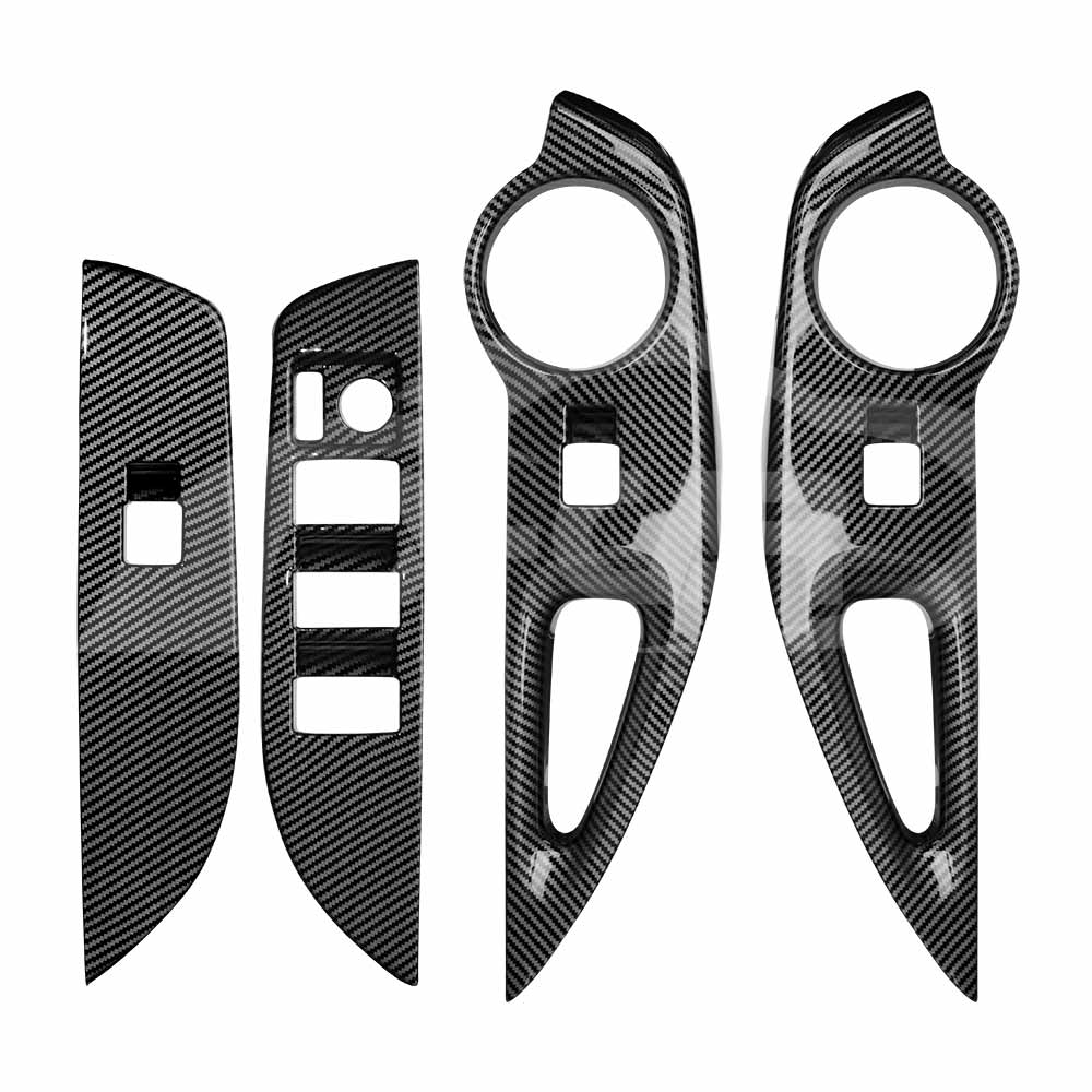 Power Window Control Switch Panel Trim Decor Cover Protector for Toyota Corolla Cross 2022-Onwards Carbon Fibre Style